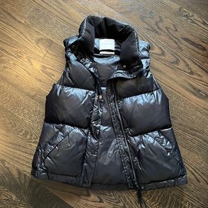 Black Shinny Puffer Vest